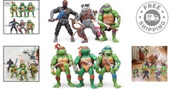 Action Figures 6-Piece Set: Teenage Mutant Ninja Turtles – No Assembly Needed!