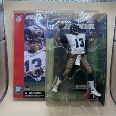 Kurt Warner Rams McFarlane NFL Figure Series 1 White Jersey Uniform New 2001 #13