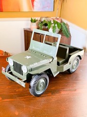 Vintage 1965 Hasbro GI JOE Official Military Jeep & Trailer 7000 Patent Pending