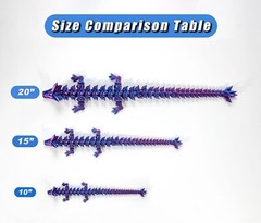 3D Printed Crystal Dragon&Snake Flexible Articulated Dragon Fidget Toys Gift US