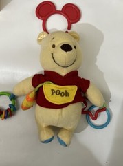 Winnie The Pooh Disney Baby Toy Crib Stroller Teether Rattle Plush