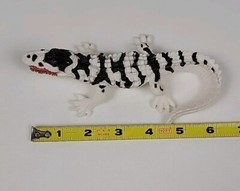 Chap Mei Black & White Crocodile, Alligator Gator Animal Figure 6.5” Long Figure