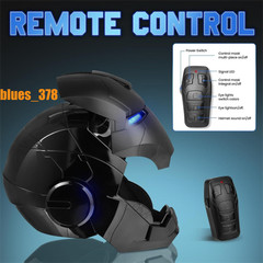 US STOCK Autoking Iron Man Full Black MK5 Helmet Electronic Voice Activated Mask
