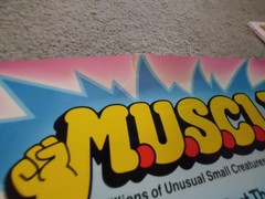 Original 1985 M.U.S.C.L.E. Muscle Men Poster – Vintage Mattel Figure List 23×35