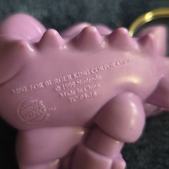 Vintage 1999 Pokemon Burger King Nidoking Keychain With Pokeball
