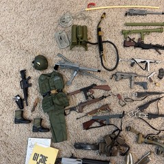 Huge Lot Of Vintage Hasbro 12in G.I. Joe, 21st Century Soldier Weapons And More