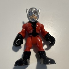 Helmeted Action Figure Plastic Red Black Silver Silver Helmet Red Black Figure