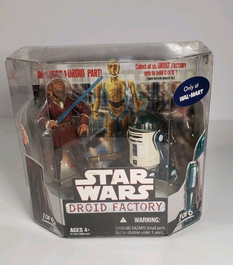 Star Wars Droid Factory Plo Koon R4-F5 1 of 6 Walmart Hasbro 2008 NIP Sealed