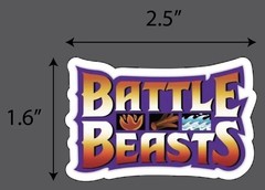 Battle Beasts Logo Vinyl Decal Sticker 4 Pack White Background