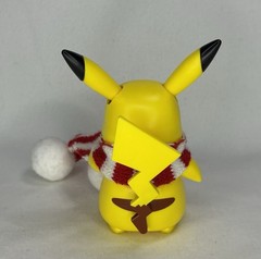 Pokemon Holiday Pikachu Figure 3″ Christmas Toy Red White Knit Scarf Jazwares