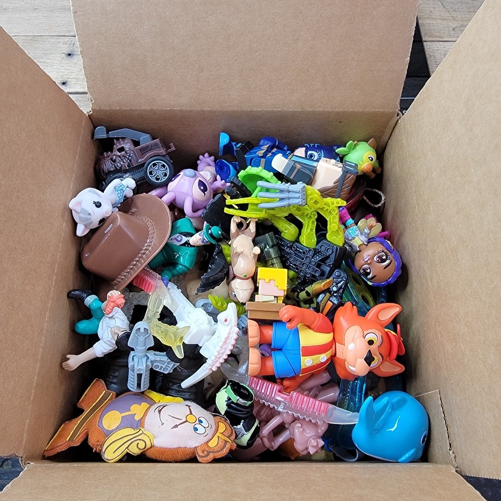 8x8x8 Box FULL Vintage Modern Toys Pop Culture Lot Action Figures Random Mix #9