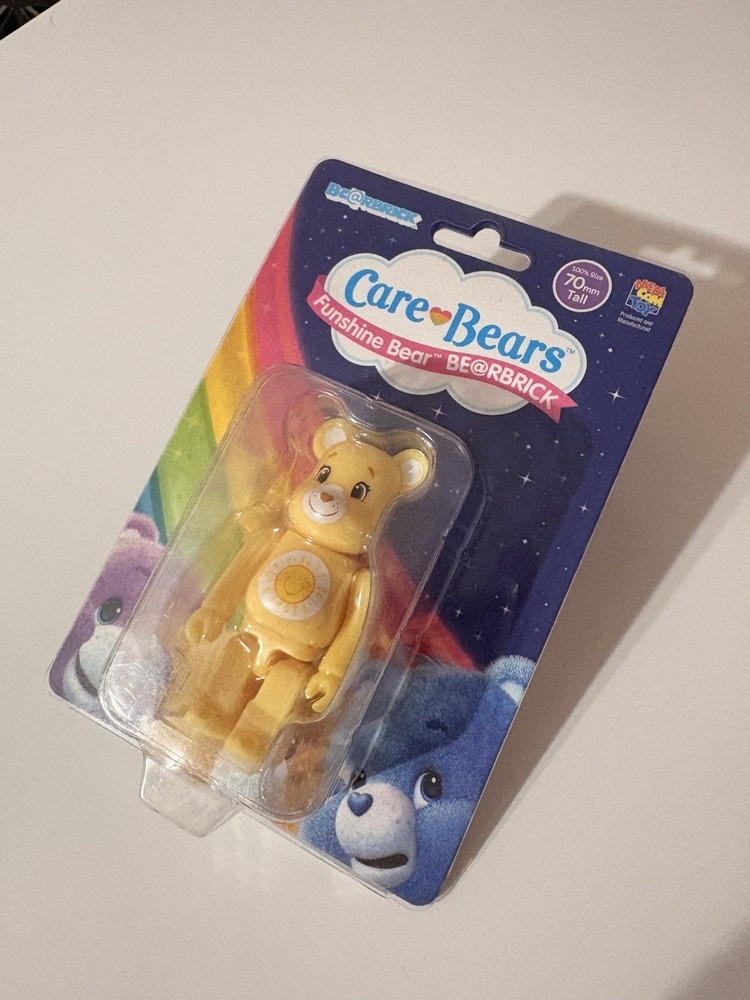 Care Bears Funshine Bear Be@rbrick 100% Medicom Toy Figure New Sealed 70mm