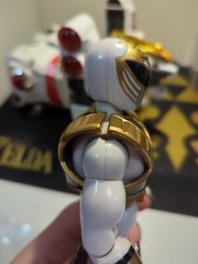 1994 Mighty Morphin Power Rangers White Tigerzord & Ranger Deluxe 98% Complete