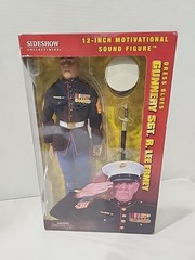 Gunnery Sgt R Lee Ermey Dress Blues Marine 12″ Figure 2006 Sideshow Signed