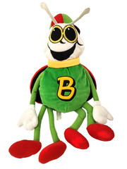 Bertie Beetle Plush Toy Nestle 24″ Vintage Green Red Yellow Wings Scarf 60cm