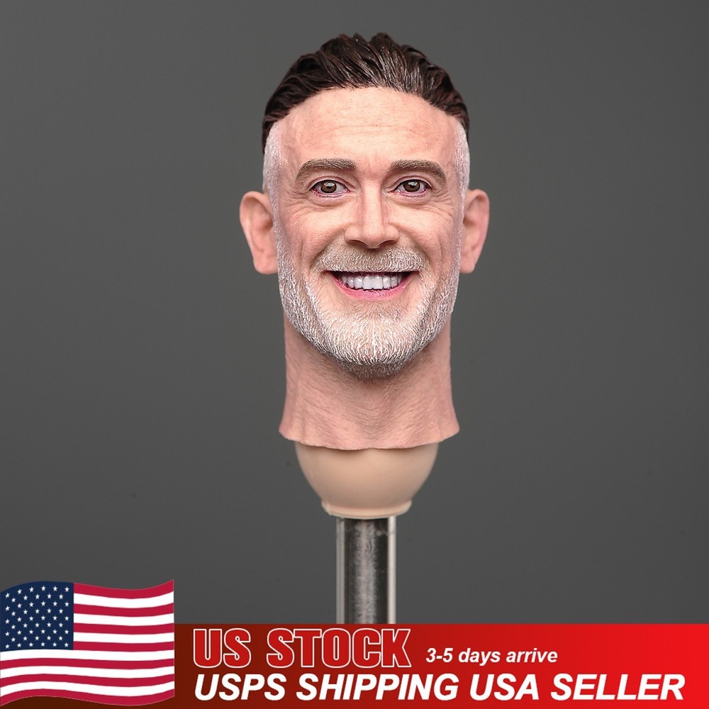 1:6 Male Actor Head Sculpt Carved Model Fit 12” Soldier Action Figure Body Toys