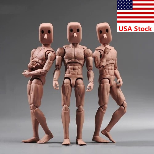 Notaman 1/12 Male Flexible Strong Muscular Body Square Head 6”Action Figure Toy