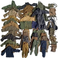 50 Pcs 1/6 Scale Camo Military Clothes, Pants & Bag Accessories for 12″ Action F