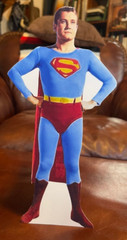 1950s Superman George Reeves Color Figure Tabletop Display Standee 10 3/4″ Tall