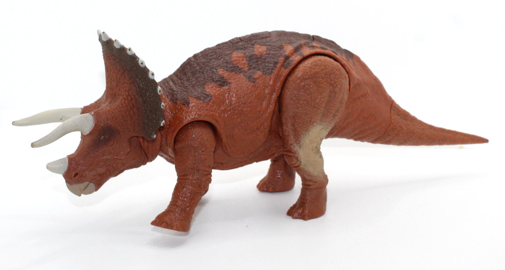 Jurassic World Park Roarivores Triceratops Figure Brown Dinosaur Works Tested