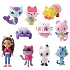 10PCS Gab Smiling Cat Anime Figure Toys Cartoon Doll Set Birthday Gift Kids USA
