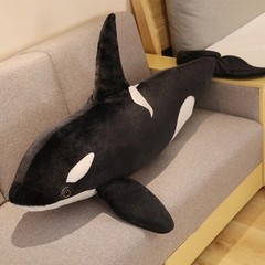 New Lifelike Orcinus Orca Black Killer Whale Plush Toy Stuffed Sea Animals Gift