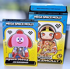 POP MART 100% Mega Space Molly Jon Burgerman Labubu Toy Figure Collect