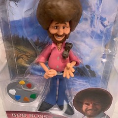 Bob Ross Joy of Painting Figure NECA Peapod w/ Palette Brush MOC