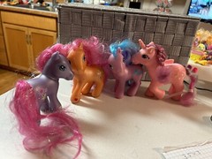 Lot Of 4 My Little Pony: Petal Blossom, Sparkleworks, Pegasus & Scooter