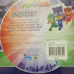 Nickelodeon PJ Masks Embossed Tin Colorful Activity Kit Books Stickers++ New!