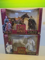 Toybiz The Two Towers Deluxe Horse Set Lot. Aragorn, Gandalf! NIMB!