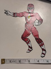 Vintage Power Rangers Die Cut Jason Red Ranger Likely Cereal Box See Pics 4×5.5