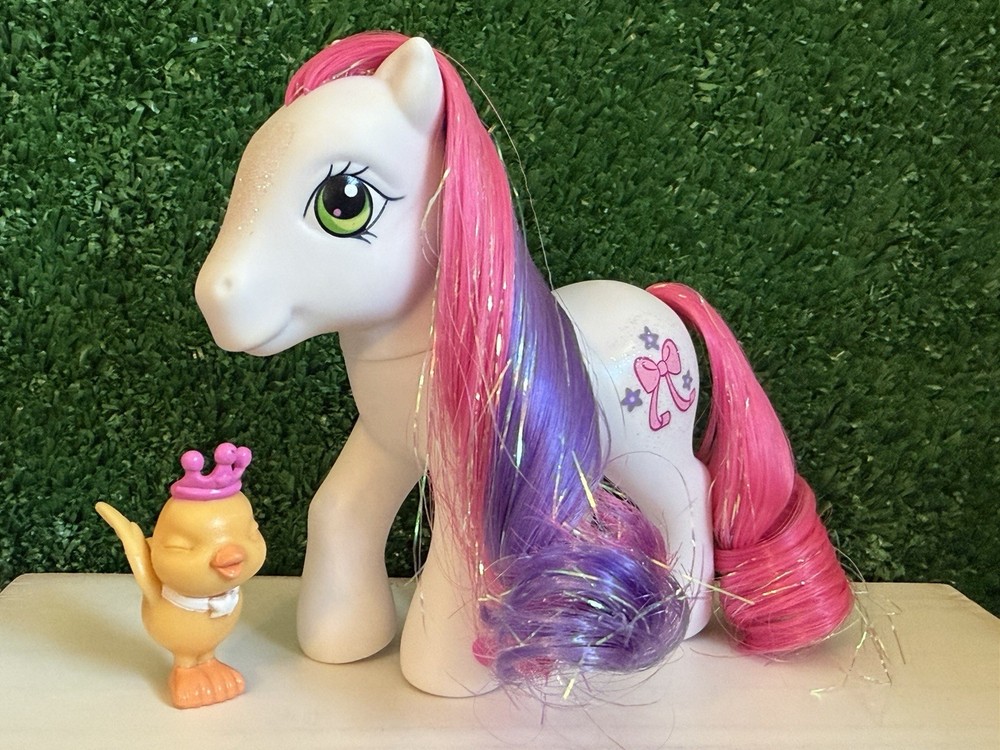 🌈 Hasbro My Little Pony Cute Curtsey With Bird 2005 G3 MLP Clean 🧼 & Cute