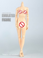 US STOCK 1/6 Pale Skin Large Breast Action Figure Body Half-seamless Breast body