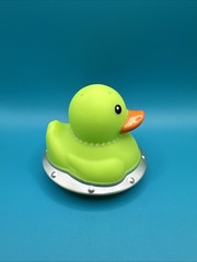 NEW, GLOW IN THE DARK- Rubber Duck – Mini Figure – 2.5″ – SPACESHIP