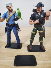 (LOT of 10) GI Joe Classified Custom Figure Stands Black – FREE SHIPPING