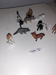 Mojo Lot Of Domestic & Wild Animals 2 in black cat, black bear, snowy owl, rabbi