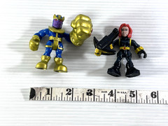 Playskool Marvel Super Hero Adventures Power Up Thanos & Black Widow Figures