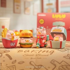 TOP Lulu The Piggy Blind Box – Burger Express Movable Series Figurines Toys