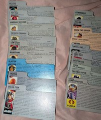 Vintage GI Joe ARAH Info Cards, Paperwork, Vehicle Blueprints.
