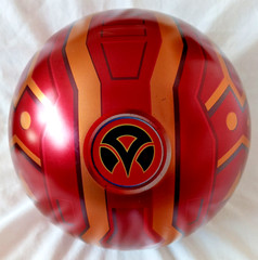 Bakugan Tin Metal Ball Storage Red and Gold with Inner Case 2008 Spin Master