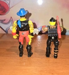 Vintage Bionic Six ljn Complete with Weapons Set of 13 Figures with 5 Card Backs