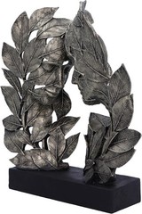 Nemesis Now Natural Emotion – Love 31cm, Resin, Silver, Touching Heads Leaves Sc