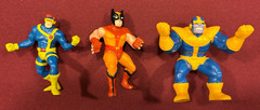 1991 MARVEL SUPERHEROES Thanos, Wolverine, Cyclops PVC Figure/Cake Topper