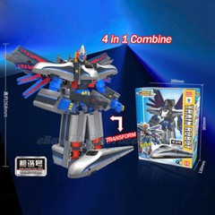 LDCX Super Train Robot China High Speed Railway 4 in 1 Trainsform Action Figure
