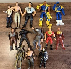 Vintage 1990’s-2000 Mixed Action Figure Toys Lot 13 Star Wars Marvel X-Men TMNT