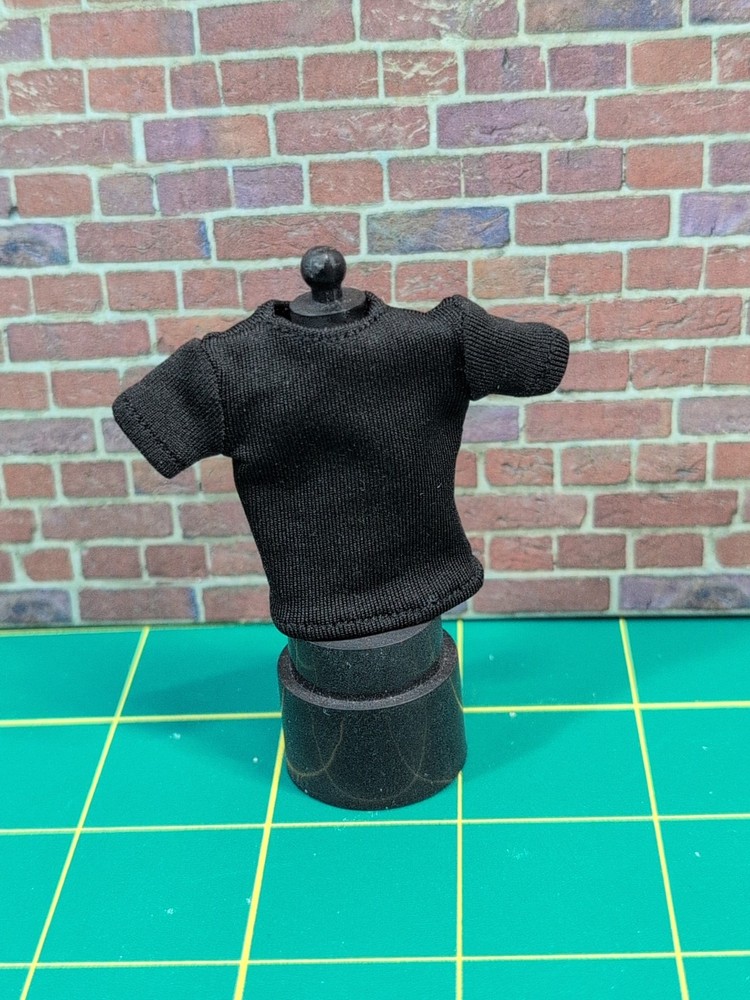 1/12 Scale Black THIN Build Shirt For 6″ Figures “US SELLER & I SHIP DAILY”