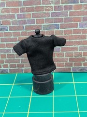 1/12 Scale Black THIN Build Shirt For 6″ Figures “US SELLER & I SHIP DAILY”
