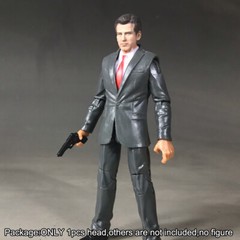 Premium 1/18 007 Goldeneye Pierce Brosnan Male Head Sculpt Head Fit 3.75″ Figure