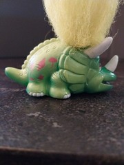 Lot Of 2-Land Of The Trolls-Troll O Saurus+Green Dinosaur
